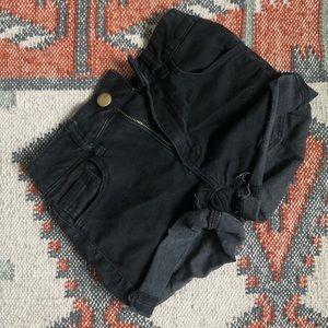 American Eagle Black High Waisted Shorts